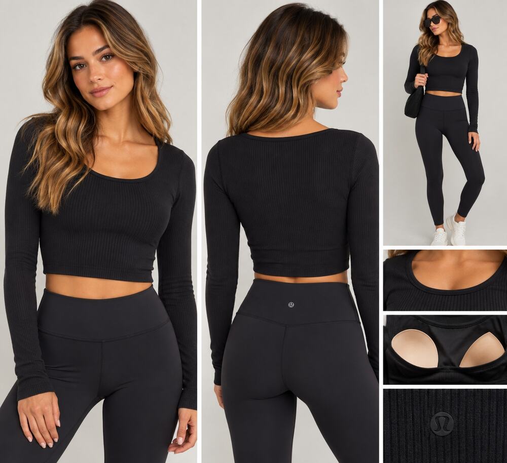 Lululemon Ebb to Street Ribbed Long-Sleeve Shirt – Size 4